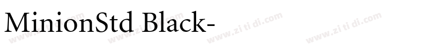 MinionStd Black字体转换